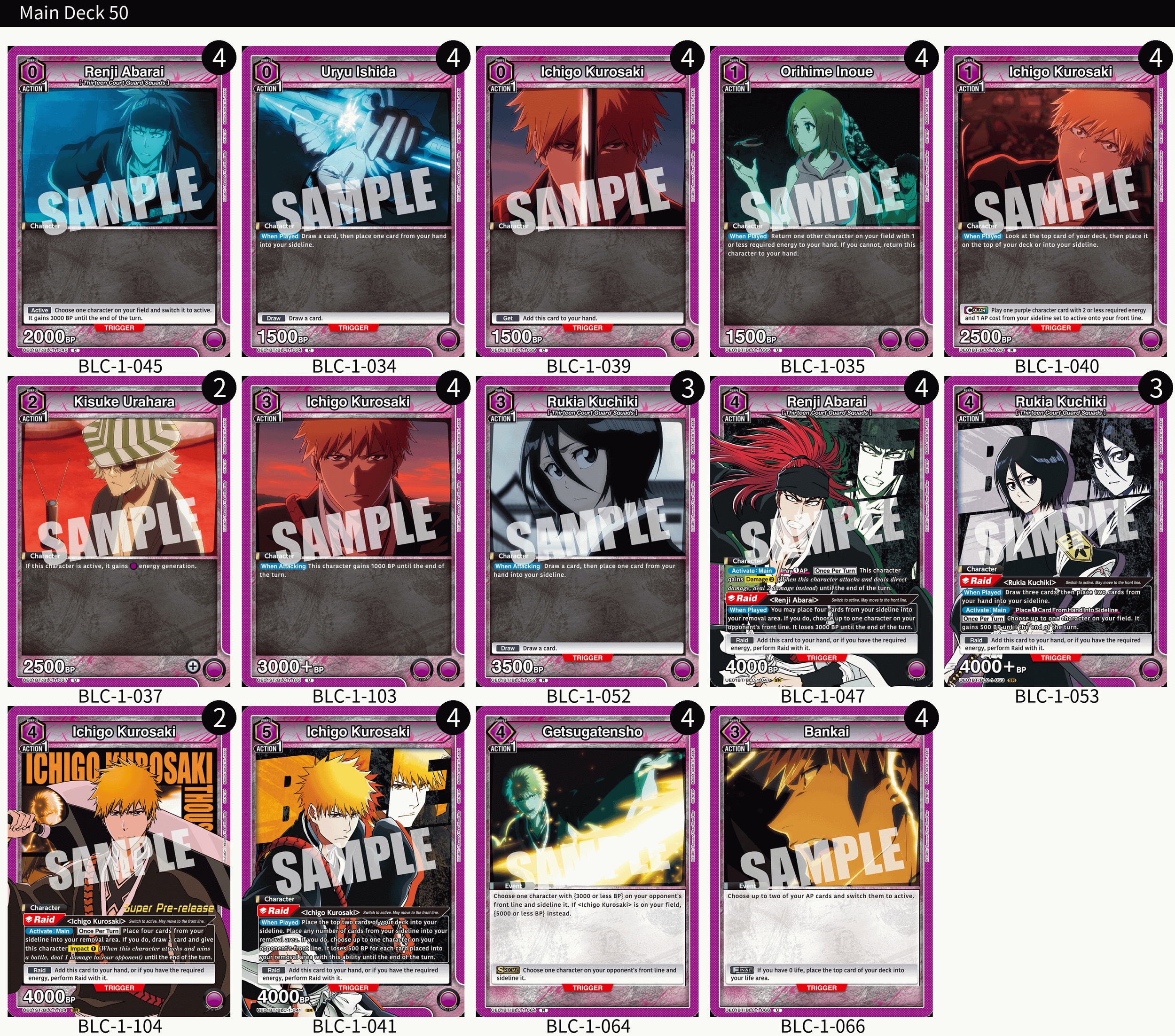 UNION ARENA: BLEACH Purple Deck List and Guide — Joseph UNION ARENA: BLEACH Purple Deck List and Guide — Joseph